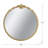 Round Wall Mirror With Decorative Leaf Crest And Lightweight MDF