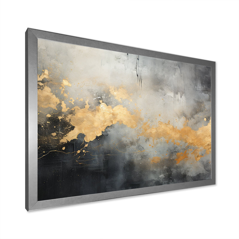 " Elegant Sky Whispers ", Silver Single Picture Framed, 30" H x 40" W x 1.5" D