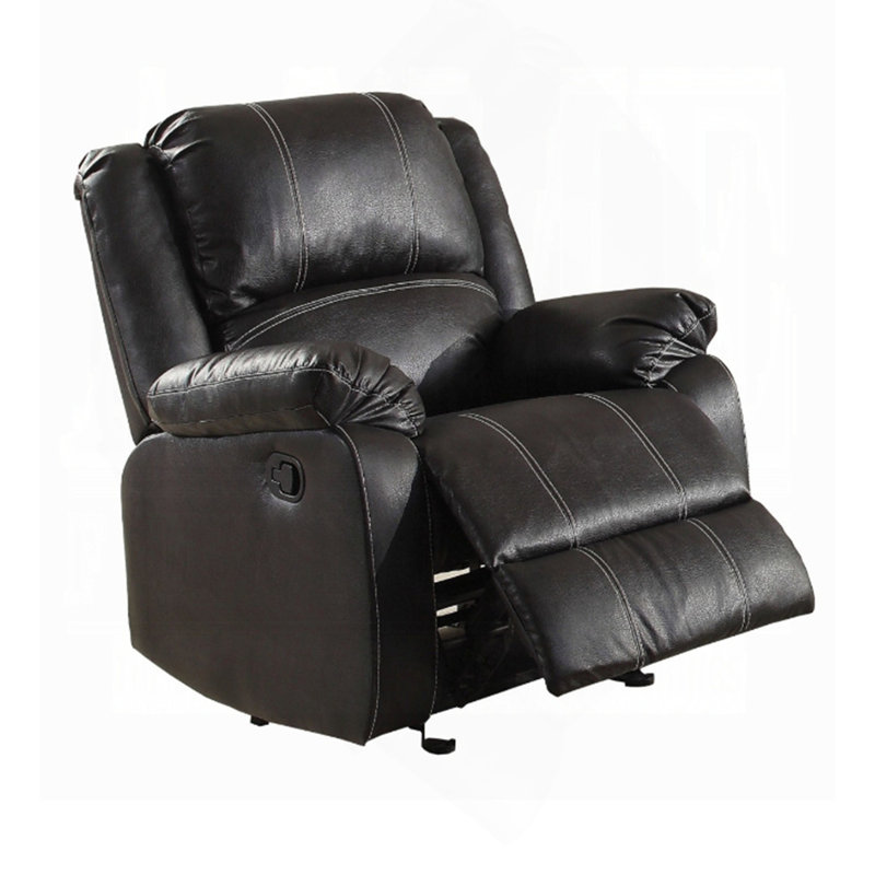 Fauteuil inclinable en cuir synthétique noir Zuriel