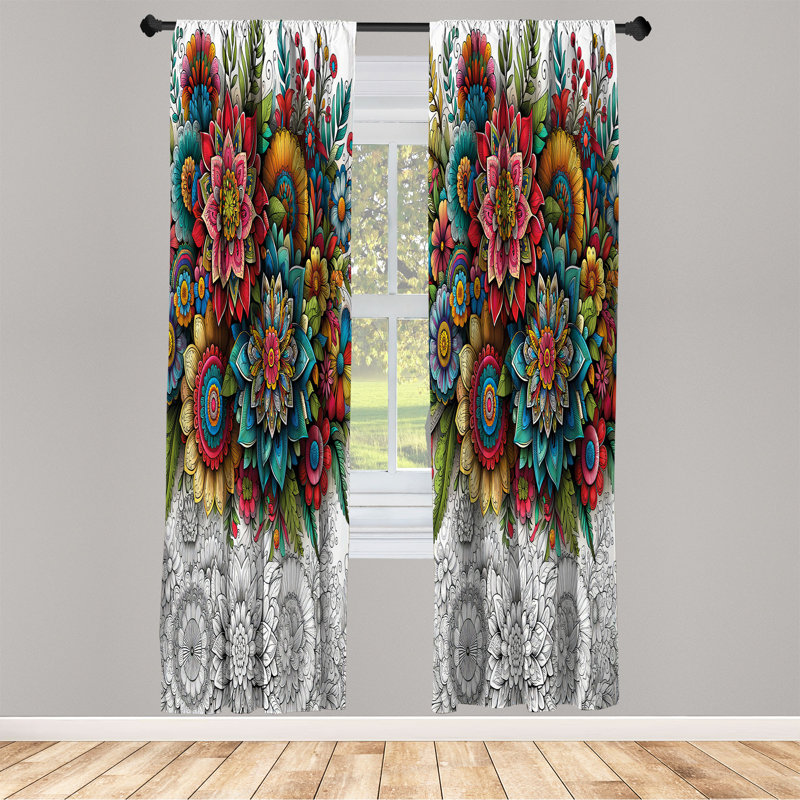 Semi Sheer Curtain Pair, 56" W x 84" L