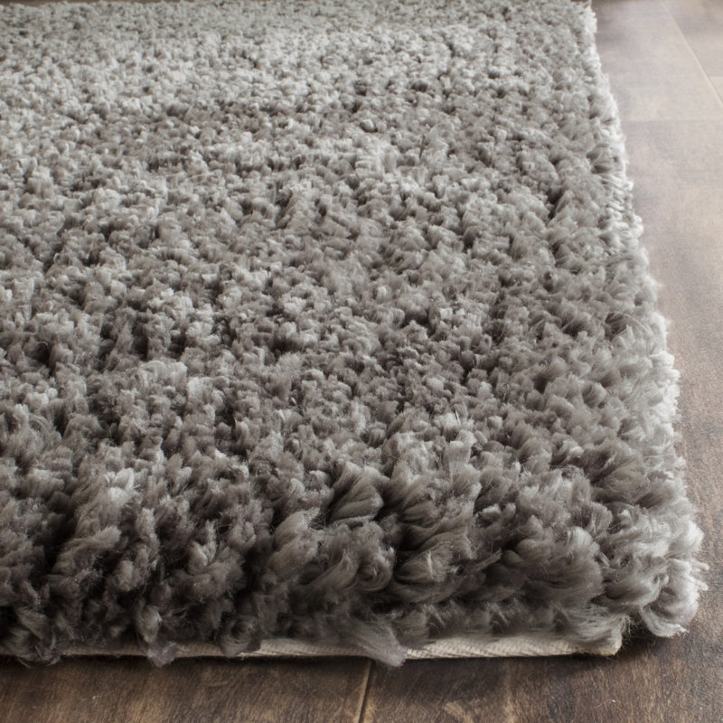 Tapis gris touffeté à la main Shirey, Rectangle de 5 pi x 8 pi