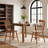  17.5"W Walnut Dining Chairs Set of 2, Farmhouse Solid Wood Windsor Kitchen Chairs-729460362-729460363