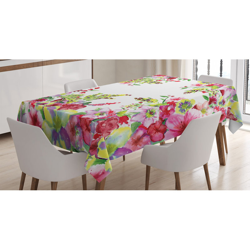 Watercolor Tablecloth, 84" L x 60" W