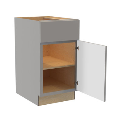 Gallery Express Rowan Assembled 21 in W x 24 in D x 34.5 in H Base Kitchen Cabinet with Drawer Right in Cloud