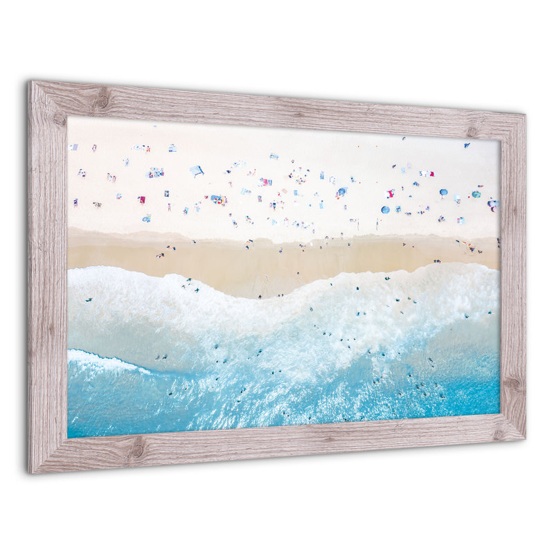 «Above View Beach», reproduction encadrée, H 20 po x l 30 po x P 0,75 po