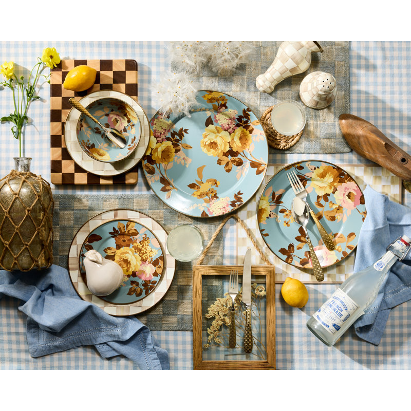 Wild Rose Charger/Plate, Slate