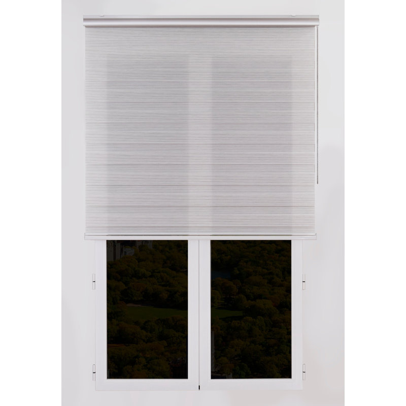 Semi Sheer Zebra Shades, 250 cm L x 140 cm W, Milan White