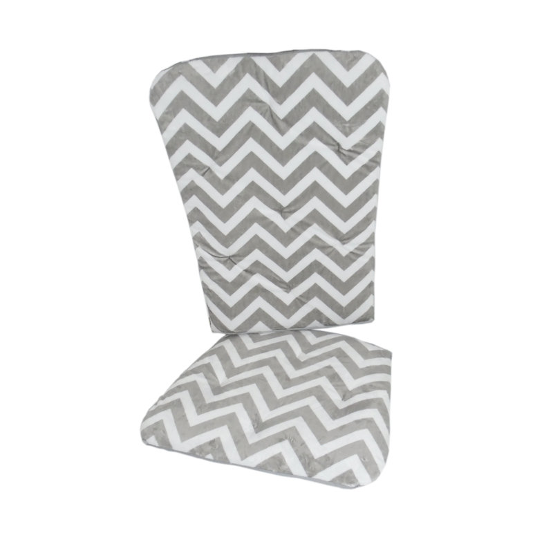 Coussin de siège / dossier à chevrons, gris