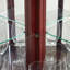 Meuble de coin d'angle, tablettes réglables en verre trempé, dossier en miroir, vitrine, cerisier (ampoule E26 non incluse)-206723187
