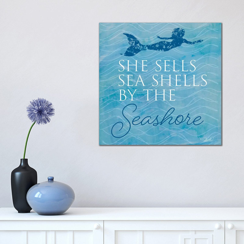 She Sells Seashells by Kate Sherrill - Wrapped Canvas Print, 45.72 cm H x 45.72 cm W x 1.91 cm D