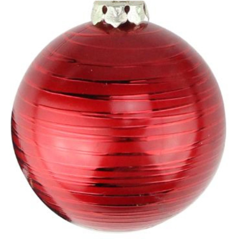 Ornement boule de Noël rouge incassable mat