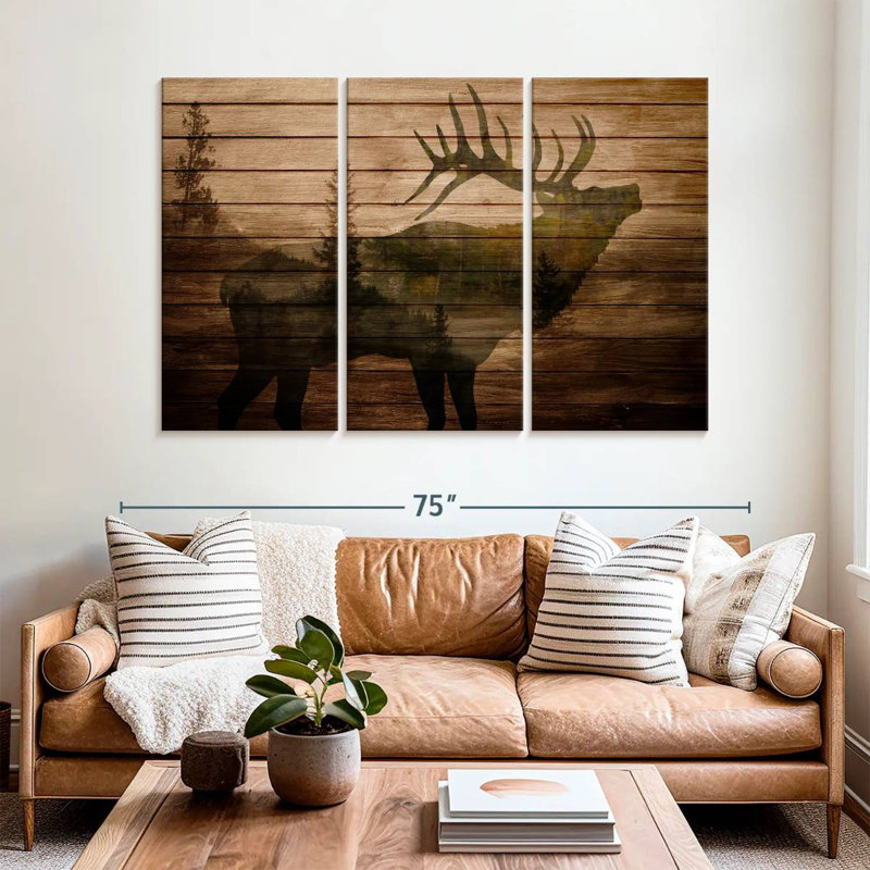 Brampt Elk Woods I, 42" H x 65" W