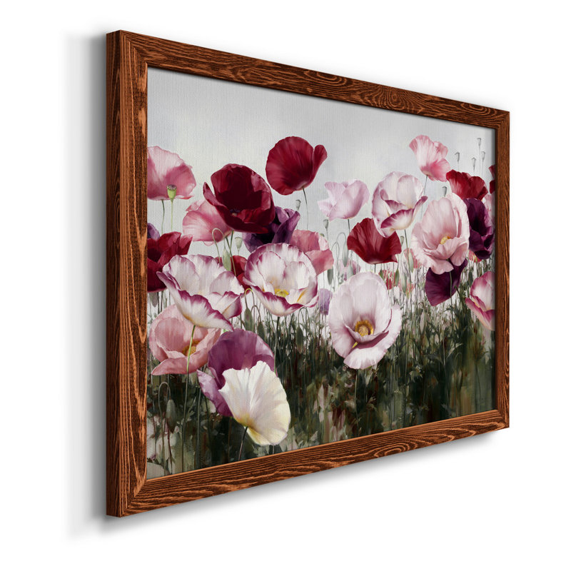 Toile encadrée de qualité supérieure Royal Poppy Field - prête à être accrochée, H 20 po x l 17 po x P 1,5 po, Érable