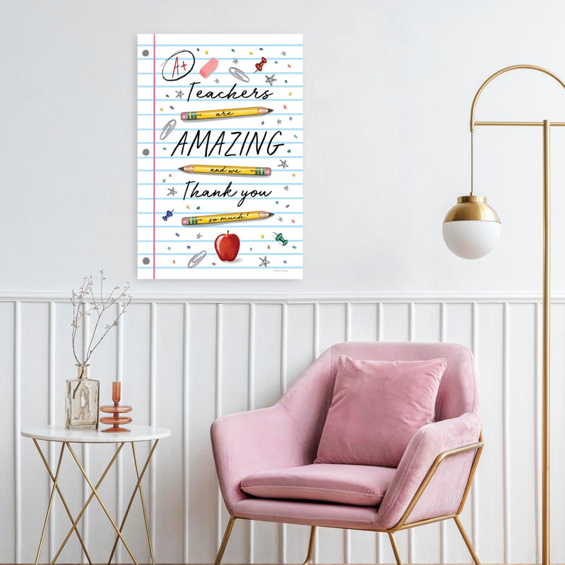 Teachers Are Amazing Abstract Contemporary Landscape Art, H 24 po x l 16 po