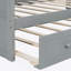 Lit de jour à baldaquin simple avec lit gigogne, structure en bois, design épuré et rangement compact pour les chambres modernes-1794630369