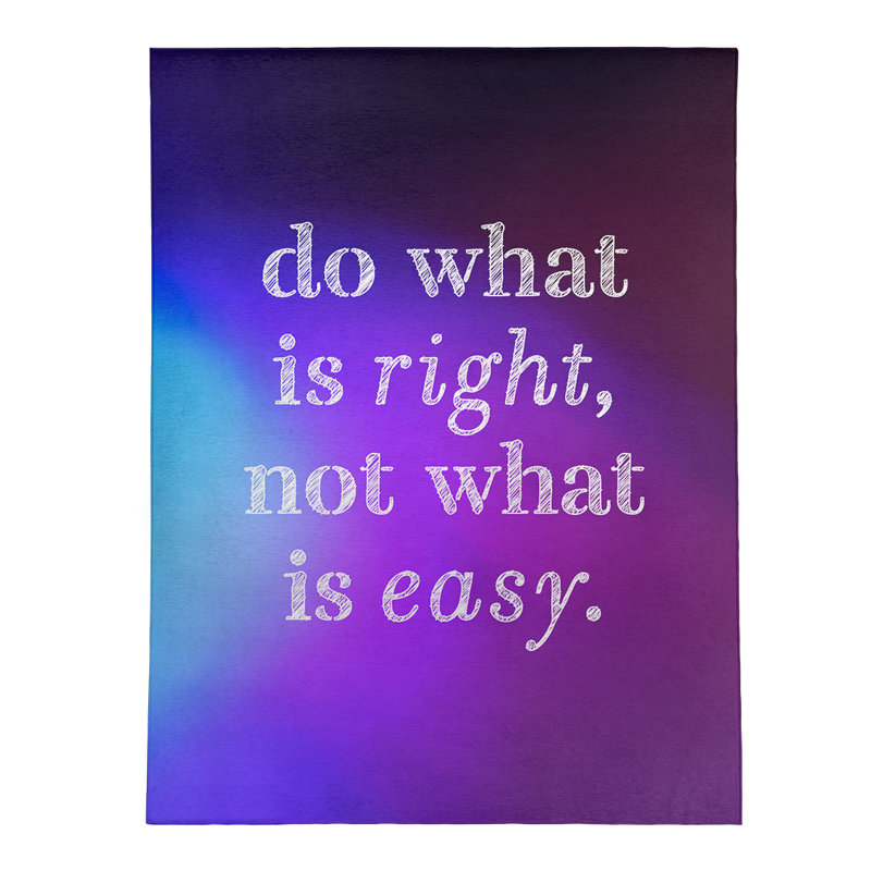 Arrière-plan multicolore do what is right tapis poly chenille, Rectangle 5 pi x 7 pi