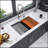 Single Bowl Undermount Workstation Kitchen Sink - 27"X19"X 10" Inch 16 Gauge Stainless Steel Deep Sink