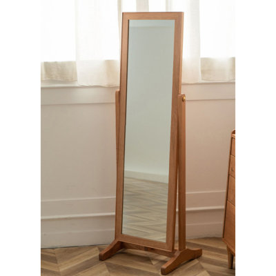 Miroir autoportant inclinable en chêne clair
