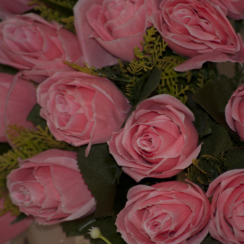 Arrangement floral artificiel en soie, Rose