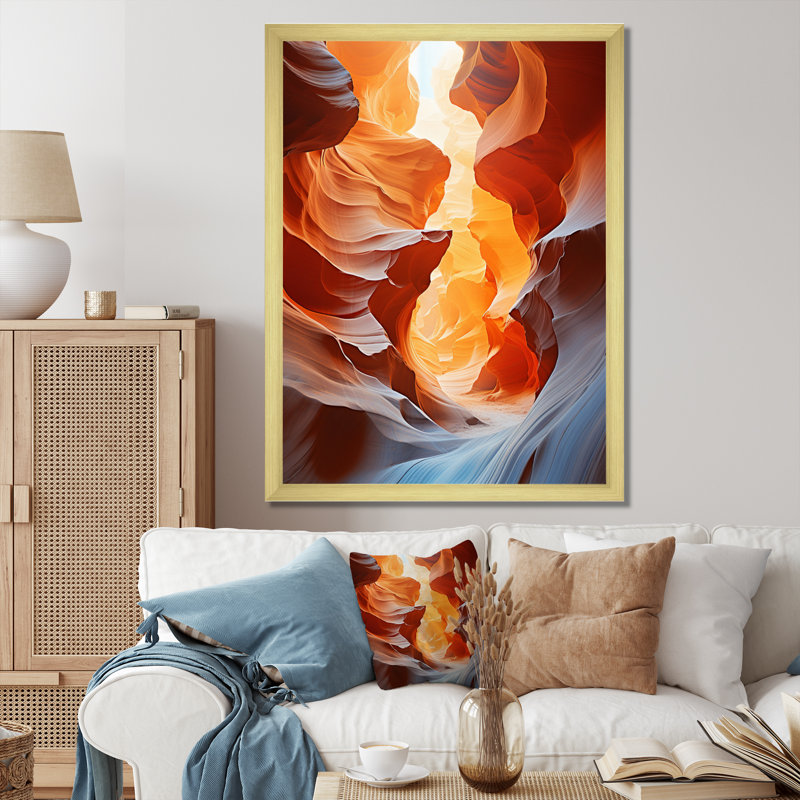 «Jaimon Canyon Antelope Symphony I», reproduction sur toile, H 20 po x l 12 po x P 1 po, Cadre doré simple
