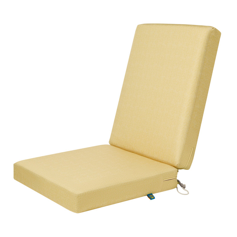 Weekend Outdoor 3'' Dining Chair Seat Cushion, 20" H x 44" W x 3" D, Straw