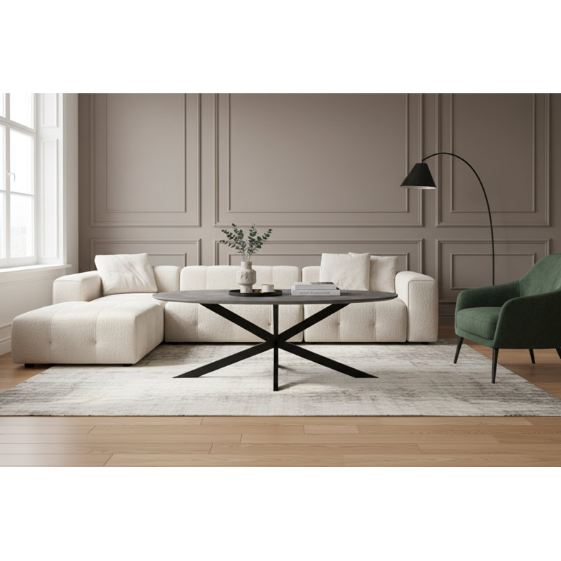 Cross Legs Coffee Table, Gray