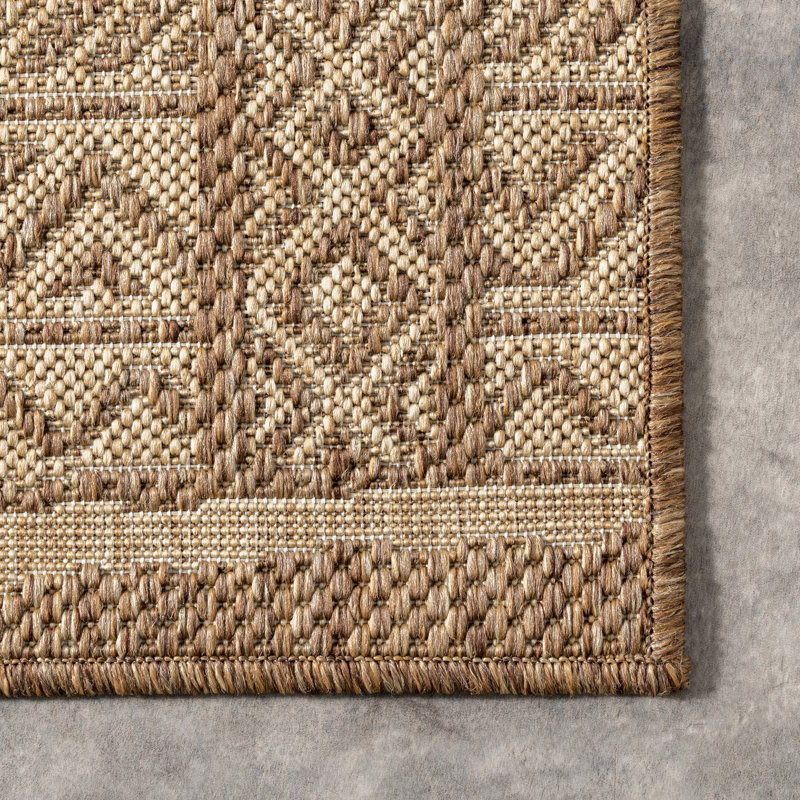 Geometric Indoor / Outdoor Area Rug, Rectangle 244 x 305cm