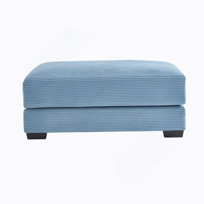 28 Ottoman Corduroy- Blue