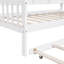 Lit en bois pour lit simple avec lit gigogne et tablette-654709800