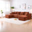 Canapé modulaire confortable en forme de U, style moderne pour le salon