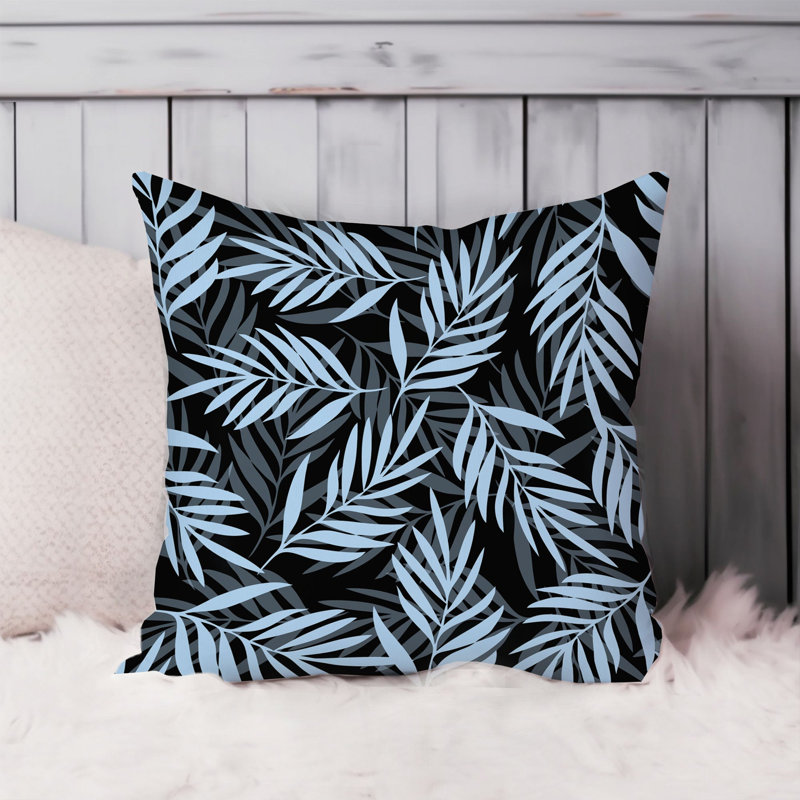 Botanical Palm Leaves In Blue Tropical