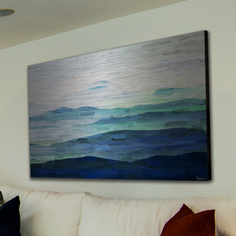 «Mountain Tops», reproduction sur métal, H 12 po x l 18 po