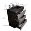 Meuble-lavabo autoportant de 30 po en noyer avec lavabo, grand meuble-lavabo autoportant pour salle de bain moderne, lavabo une pièce noir sans drain ni robinet, pré-assemblé-543506247-543506264-543506244