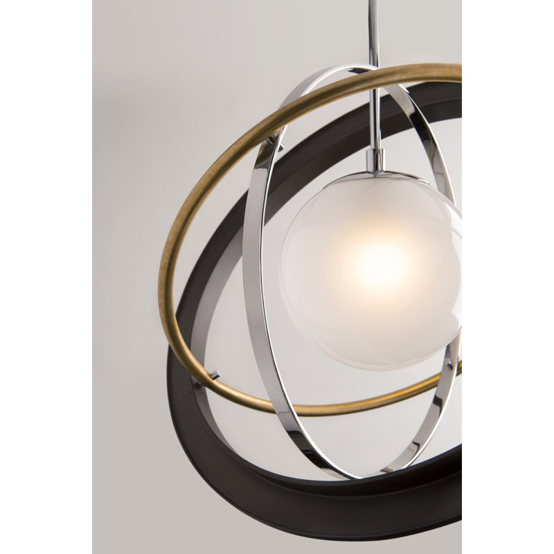 Apogee 1 - Light LED Pendant, 23" H x 30" W x 30" D