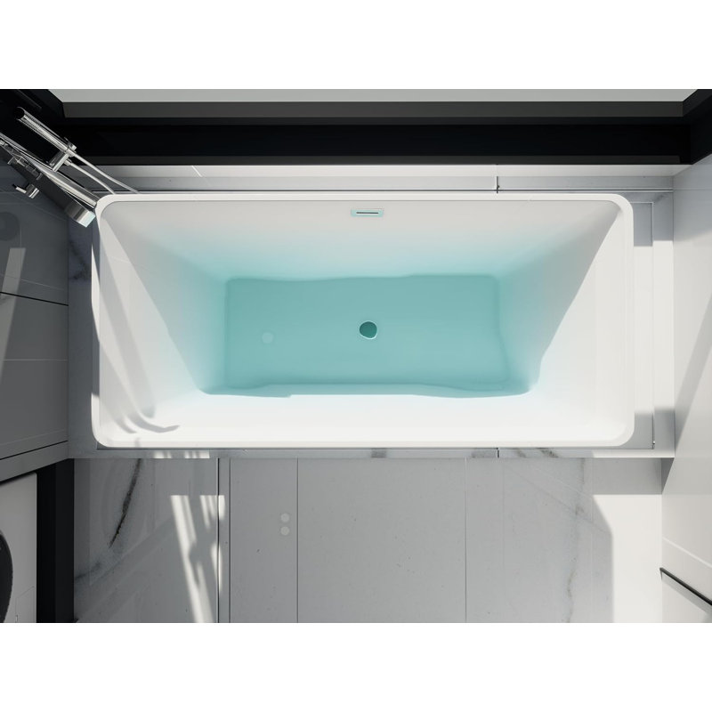 Baignoire autoportante en acrylique 67 po, Blanc