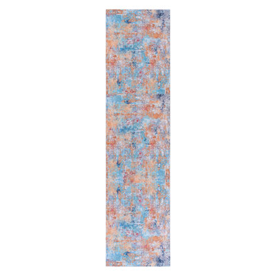 LOOM & LUXE 2'6''X10' Runner, Washable Rug, Low-Pile, Non-Slip, Non-Shedding, Foldable, Kid & Pet Friendly - Area Rugs For Living Room, Bedroom, Kitchen, Dining Room Rug  (Multi, 2'6''X10')