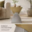Modern Abstract End Table in Gold and Gray Stainless Steel for Living Space
