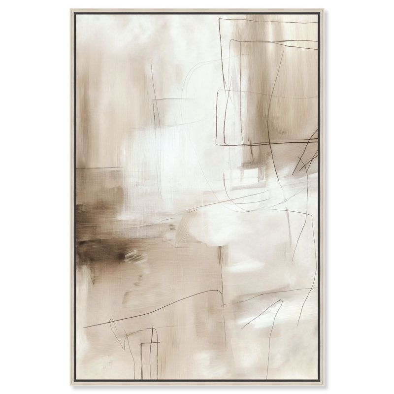 «Creamy Layers I», reproduction d'art acrylique encadrée par Art Remedy, cadre noir, 10 x 15, H 16 po x l 11 po, Cadre noir