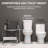 21" Extra Tall Toilet Elongated Two Piece Toilet with Powerful 1.28GPF Flush Tall Toilet for Disabled