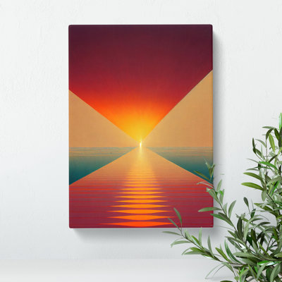 Awesome Abstract Sunset - Wrapped Canvas