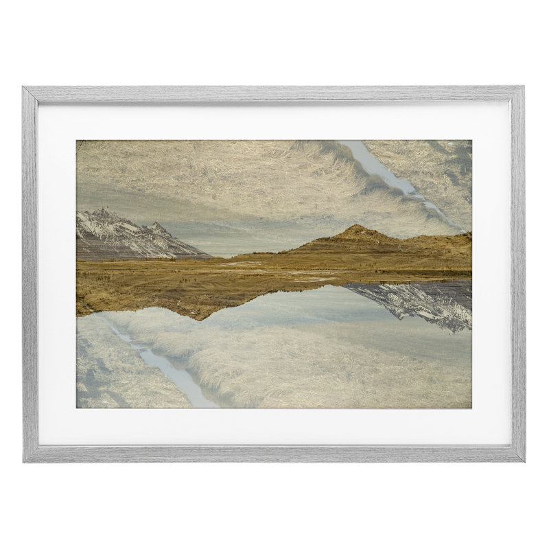 «Reflecting Prairie Scenery», reproduction d'art sous verre encadrée par Robin Vandenabeele, H 17 po x l 23 po