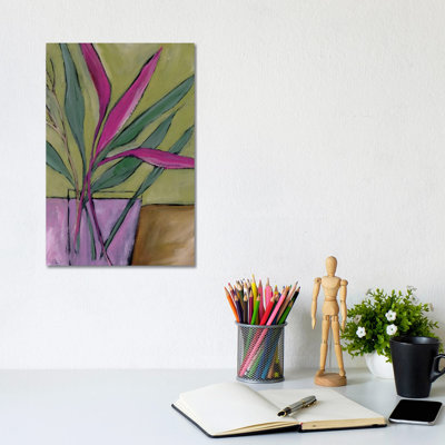 «Fuchsia Stems I» par Regina Moore - peinture sur toile tendue