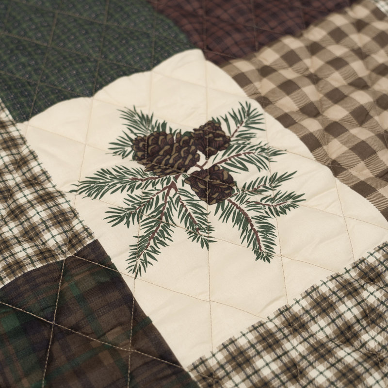 Your Lifestyle by Donna Sharp Pine Panels Rustic 2PC Twin Quilt Set