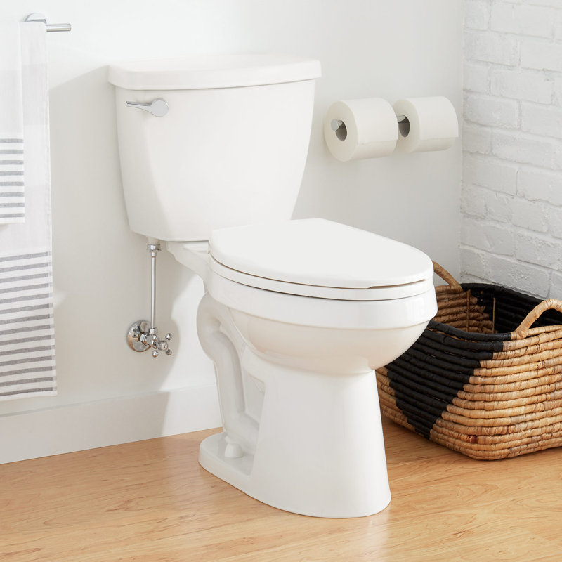 Bradenton Two-Piece Elongated Toilet With 12" Rough-In - 16" Bowl Height - Right Hand, White, Left-Hand