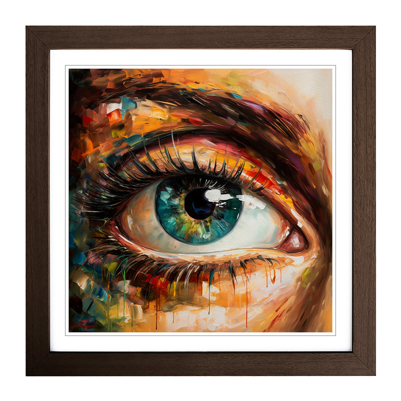 Single Picture Frame Print on Wood, Walnut