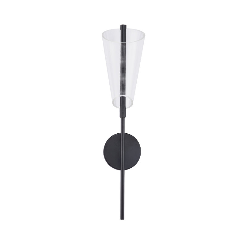 Mulberry 1 - Light LED Wallchiere, Black/Light Guide