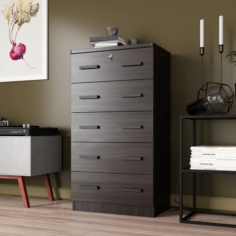 31.5'' W 5 - Drawer Dresser, Tobaco