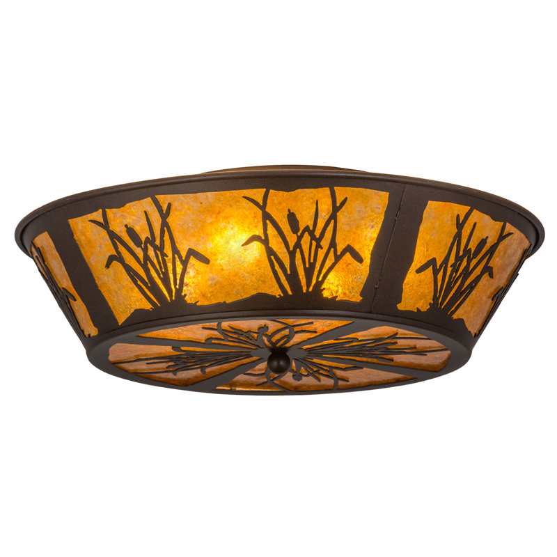 Rustic Lodge 4 - Light Flush Mount