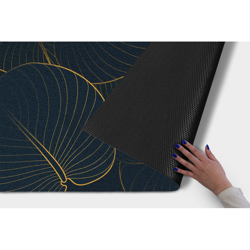 Non-Slip Floral Outdoor Doormat