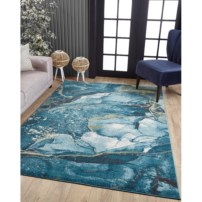 Abstract Indoor Rug, Rectangle 7'10" x 10'10"